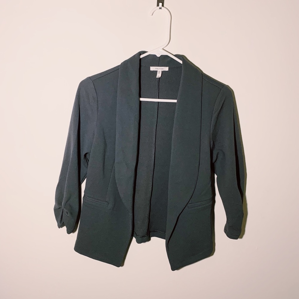 3/4 sleeve grey basic blazer